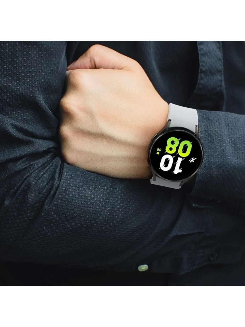 Unisex Gray Analog Soft Silicone Replacement Strap Samsung Galaxy Classic Watch